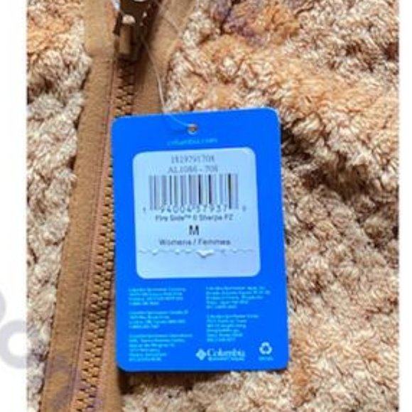 columbia women's fire side II sherpa full zip, canyon gold y verde medium - Picture 9 of 14